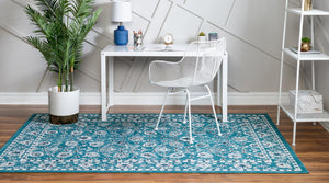 Blue 8' x 10' Aarhus Rectangle Area Rug 100% Polypropylene With Jute Foundation Living Room Bedroom Carpet for Sale at Rug Engine