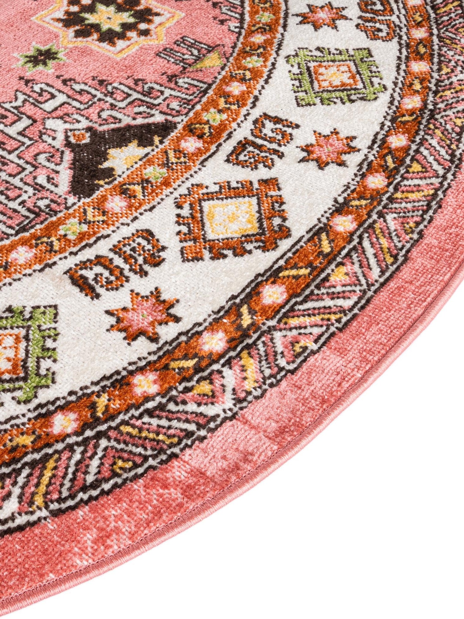 Rose 5' 3 x 5' 3 Aarhus Round Area Rug 100% Polypropylene With Jute Foundation Living Room Bedroom Carpet for Sale at Rug Engine