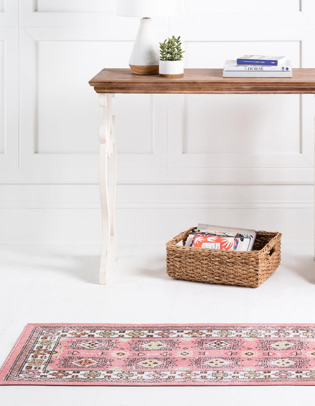 Rose 2' 7 x 10' Aarhus Runner Area Rug 100% Polypropylene With Jute Foundation Living Room Bedroom Carpet for Sale at Rug Engine