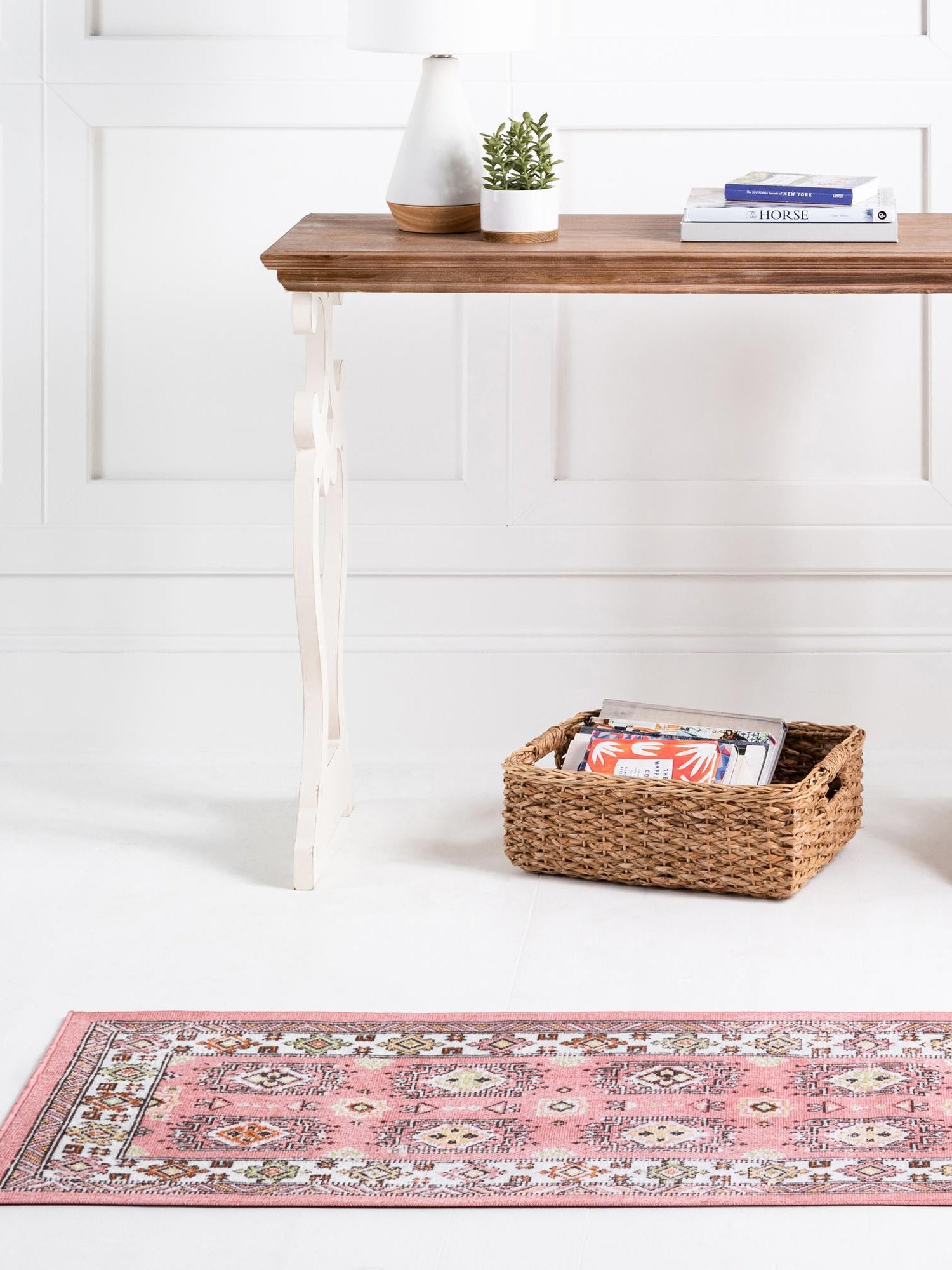 Rose 2' x 6' 1 Aarhus Runner Area Rug 100% Polypropylene With Jute Foundation Living Room Bedroom Carpet for Sale at Rug Engine