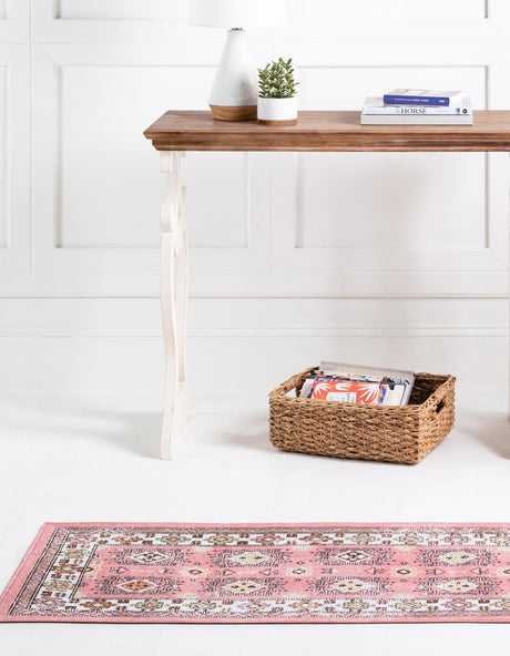 Rose 2' x 6' 1 Aarhus Runner Area Rug 100% Polypropylene With Jute Foundation Living Room Bedroom Carpet for Sale at Rug Engine