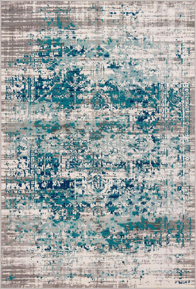 Blue 6' 1 x 9' Aarhus Rectangle Area Rug 100% Polypropylene With Jute Foundation Living Room Bedroom Carpet for Sale at Rug Engine
