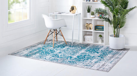 Blue 7' 10 x 10' Aarhus Rectangle Area Rug 100% Polypropylene With Jute Foundation Living Room Bedroom Carpet for Sale at Rug Engine