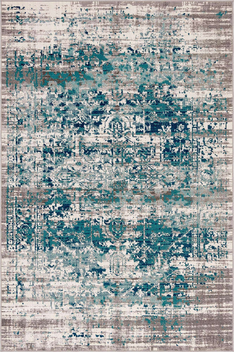 Blue 5' 3 x 8' Aarhus Rectangle Area Rug 100% Polypropylene With Jute Foundation Living Room Bedroom Carpet for Sale at Rug Engine