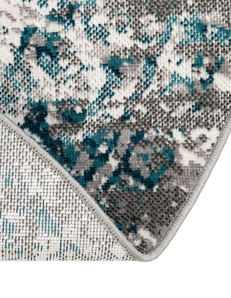 Blue 7' 10 x 7' 10 Aarhus Round Area Rug 100% Polypropylene With Jute Foundation Living Room Bedroom Carpet for Sale at Rug Engine