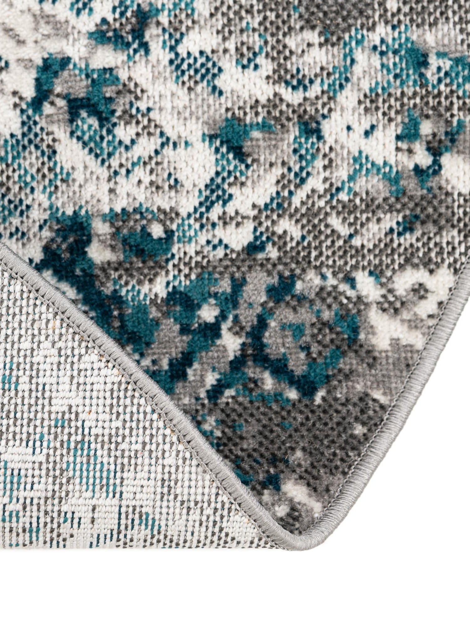 Blue 5' 3 x 5' 3 Aarhus Round Area Rug 100% Polypropylene With Jute Foundation Living Room Bedroom Carpet for Sale at Rug Engine