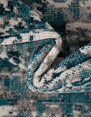 Blue 2' 7 x 10' Aarhus Runner Area Rug 100% Polypropylene With Jute Foundation Living Room Bedroom Carpet for Sale at Rug Engine