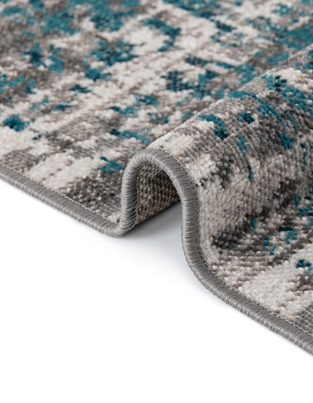 Blue 2' 7 x 10' Aarhus Runner Area Rug 100% Polypropylene With Jute Foundation Living Room Bedroom Carpet for Sale at Rug Engine