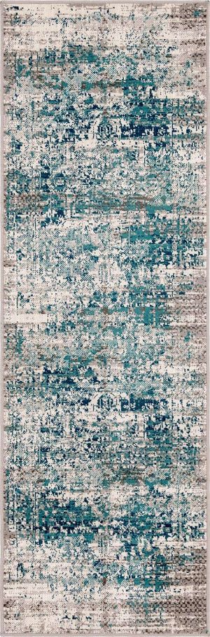Blue 2' x 6' 1 Aarhus Runner Area Rug 100% Polypropylene With Jute Foundation Living Room Bedroom Carpet for Sale at Rug Engine