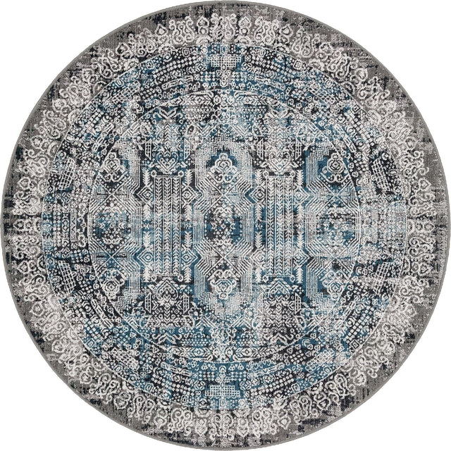 Gray 5' 1 x 5' 1 Aarhus Round Area Rug 100% Polypropylene With Jute Foundation Living Room Bedroom Carpet for Sale at Rug Engine