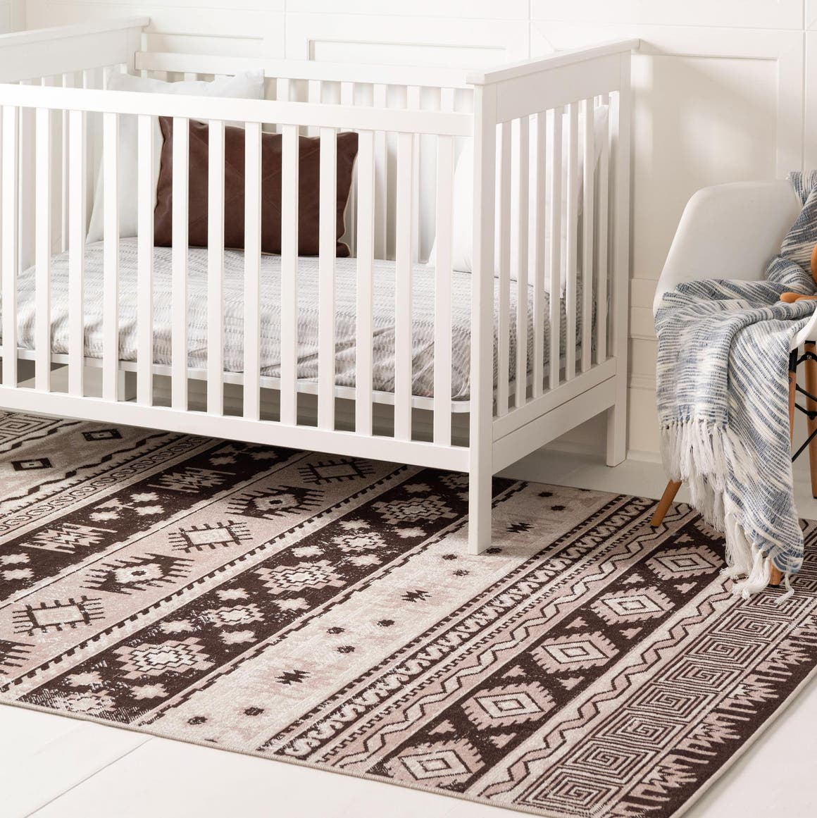 Beige 5' 3 x 8' Lucerne Rectangle Area Rug 100% Polypropylene Traditional Classic Easy Clean Carpet for Kitchens, Living Rooms, Bedroom, Office for Sale at Rug Engine