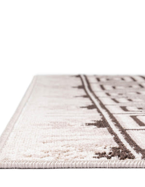 Beige 4' 1 x 6' 1 Lucerne Rectangle Area Rug 100% Polypropylene Traditional Classic Easy Clean Carpet for Kitchens, Living Rooms, Bedroom, Office for Sale at Rug Engine