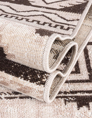 Beige 4' 1 x 6' 1 Lucerne Rectangle Area Rug 100% Polypropylene Traditional Classic Easy Clean Carpet for Kitchens, Living Rooms, Bedroom, Office for Sale at Rug Engine