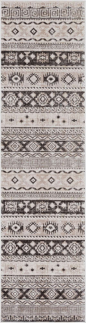 Beige 2' 7 x 10' Lucerne Runner Area Rug 100% Polypropylene Traditional Classic Easy Clean Carpet for Kitchens, Living Rooms, Bedroom, Office for Sale at Rug Engine