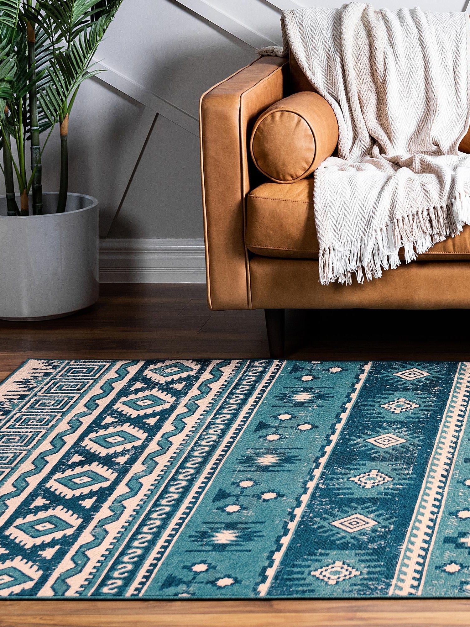 Blue 7' 10 x 10' Lucerne Rectangle Area Rug 100% Polypropylene Traditional Classic Easy Clean Carpet for Kitchens, Living Rooms, Bedroom, Office for Sale at Rug Engine