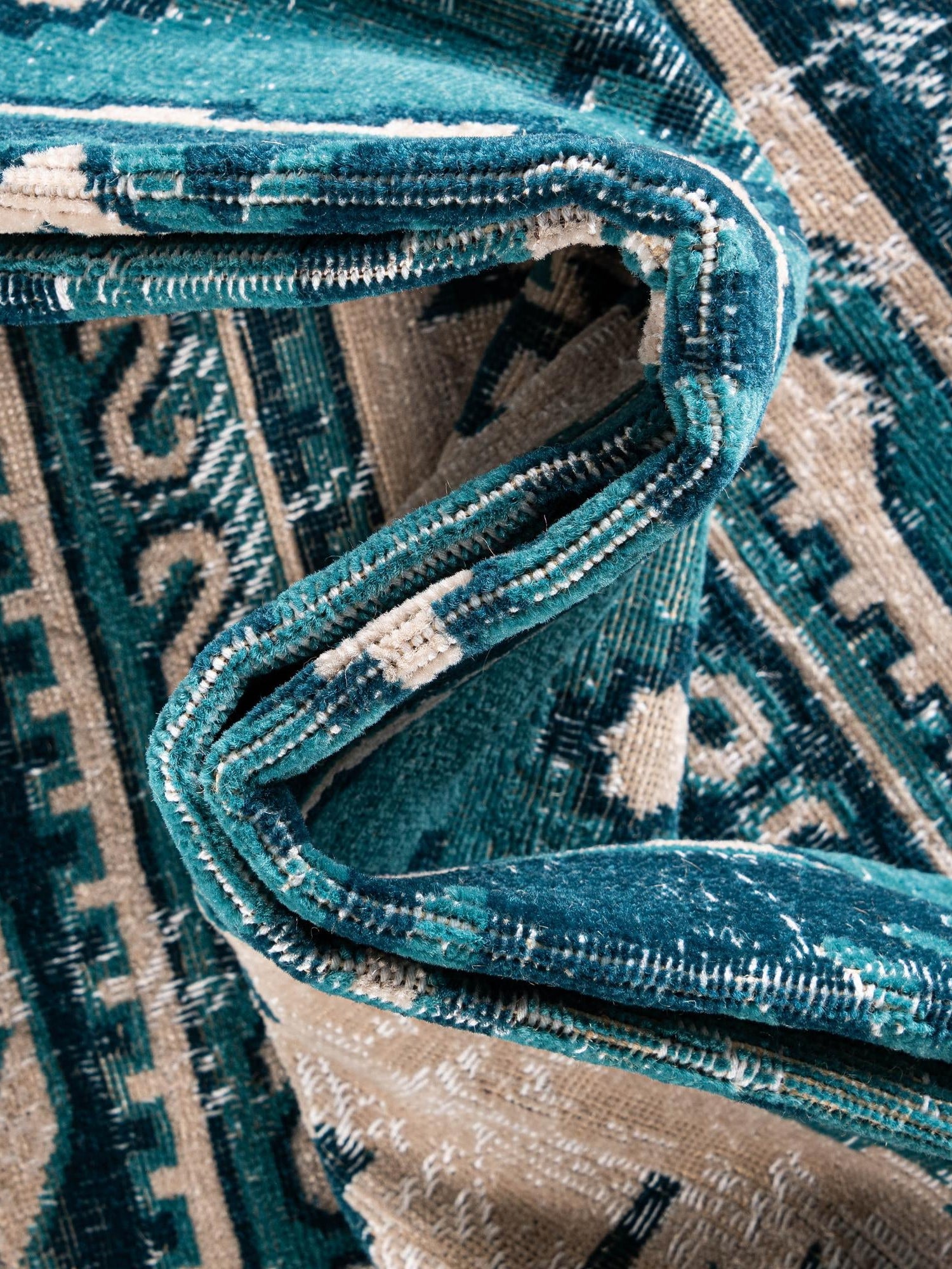 Blue 4' 1 x 6' 1 Lucerne Rectangle Area Rug 100% Polypropylene Traditional Classic Easy Clean Carpet for Kitchens, Living Rooms, Bedroom, Office for Sale at Rug Engine