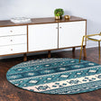 Blue 5' 3 x 5' 3 Lucerne Round Rug