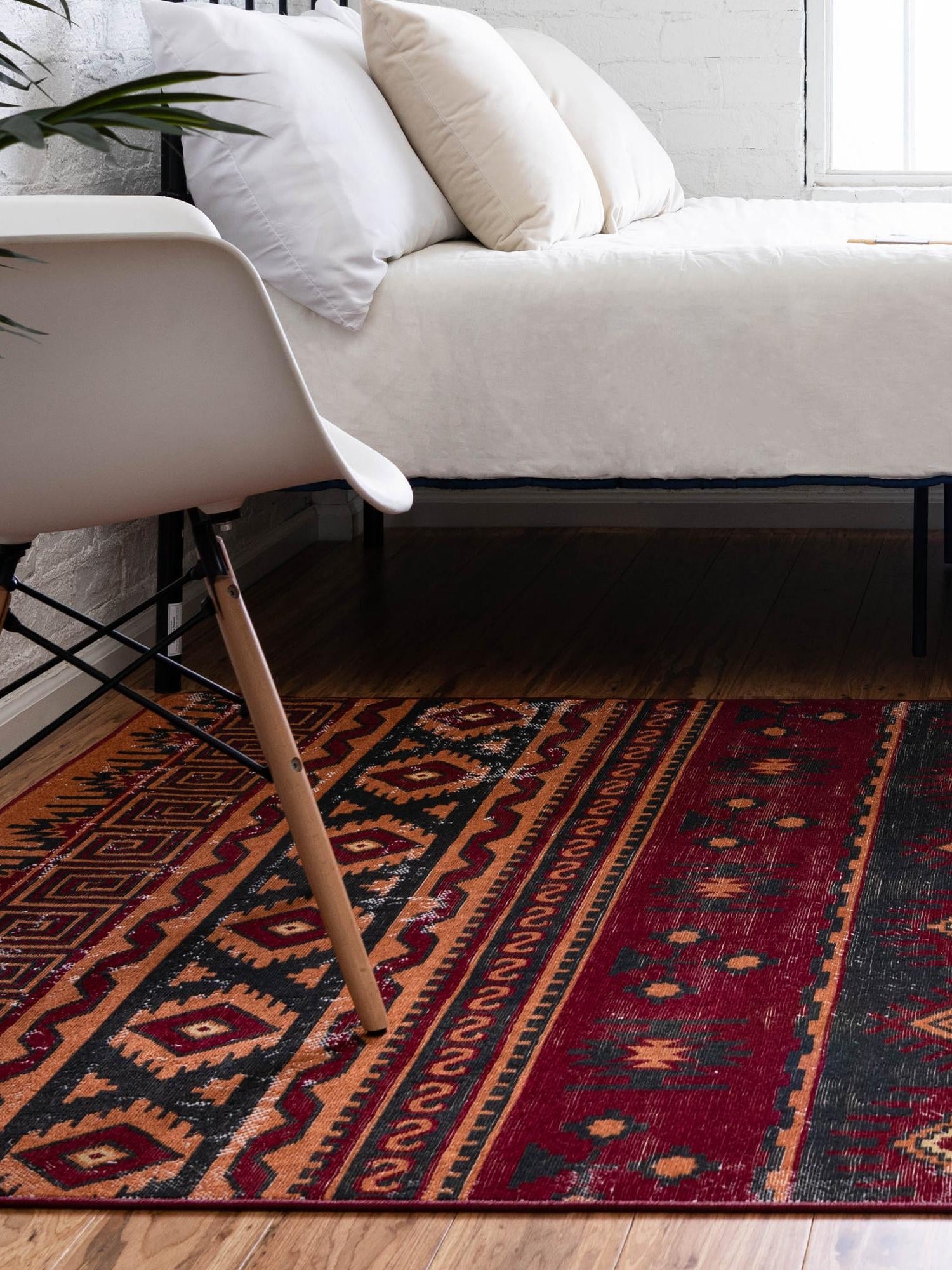 Rust Red 7' 10 x 11' Lucerne Rectangle Area Rug 100% Polypropylene Traditional Classic Easy Clean Carpet for Kitchens, Living Rooms, Bedroom, Office for Sale at Rug Engine