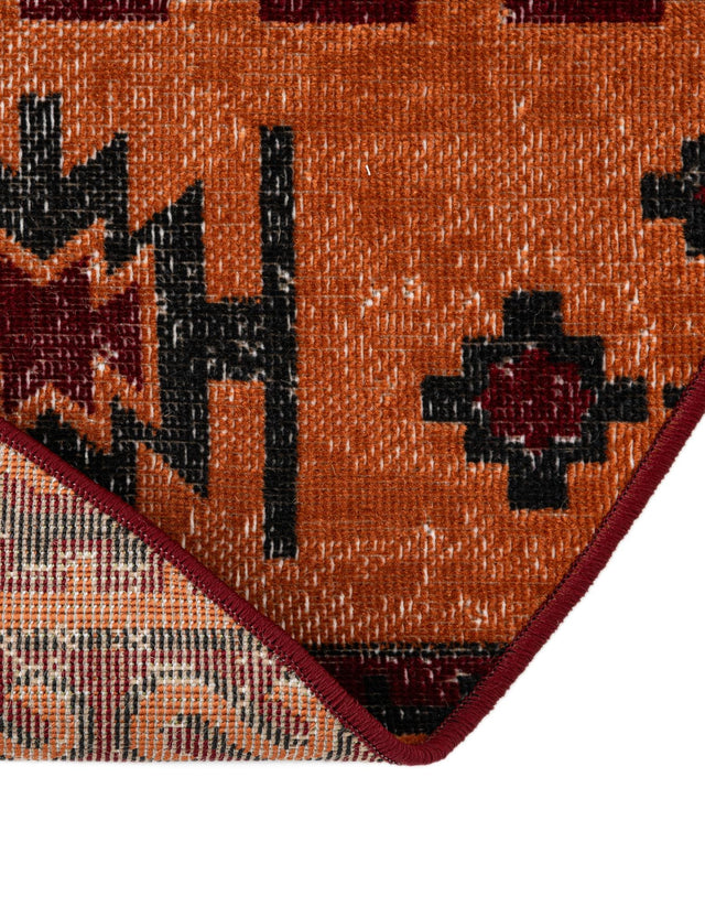 Rust Red 7' 10 x 7' 10 Lucerne Round Area Rug 100% Polypropylene Traditional Classic Easy Clean Carpet for Kitchens, Living Rooms, Bedroom, Office for Sale at Rug Engine