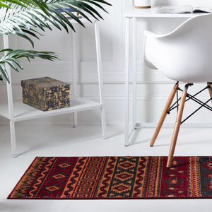 Rust Red 2' x 8' Lucerne Runner Area Rug 100% Polypropylene Traditional Classic Easy Clean Carpet for Kitchens, Living Rooms, Bedroom, Office for Sale at Rug Engine