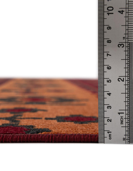 Rust Red 2' x 6' 1 Lucerne Runner Area Rug 100% Polypropylene Traditional Classic Easy Clean Carpet for Kitchens, Living Rooms, Bedroom, Office for Sale at Rug Engine