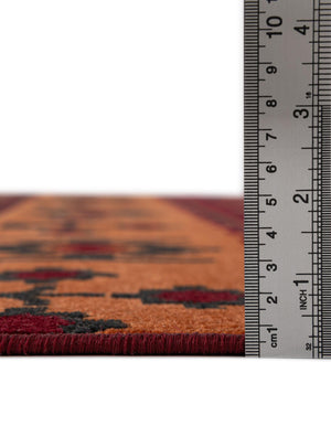 Rust Red 2' 7 x 10' Lucerne Runner Area Rug 100% Polypropylene Traditional Classic Easy Clean Carpet for Kitchens, Living Rooms, Bedroom, Office for Sale at Rug Engine