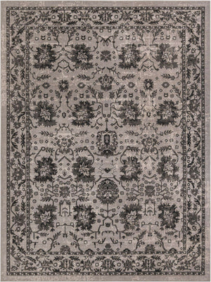Light Gray 9' x 12' Lucerne Rectangle Area Rug 100% Polypropylene Traditional Classic Easy Clean Carpet for Kitchens, Living Rooms, Bedroom, Office for Sale at Rug Engine
