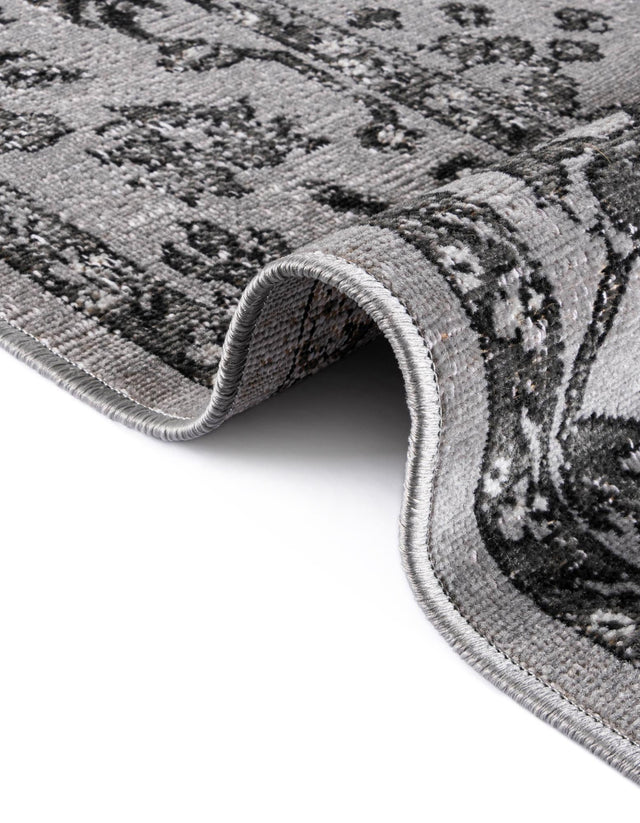 Light Gray 5' 3 x 5' 3 Lucerne Round Area Rug 100% Polypropylene Traditional Classic Easy Clean Carpet for Kitchens, Living Rooms, Bedroom, Office for Sale at Rug Engine