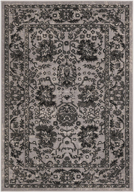 Light Gray 4' 1 x 6' 1 Lucerne Rectangle Area Rug 100% Polypropylene Traditional Classic Easy Clean Carpet for Kitchens, Living Rooms, Bedroom, Office for Sale at Rug Engine
