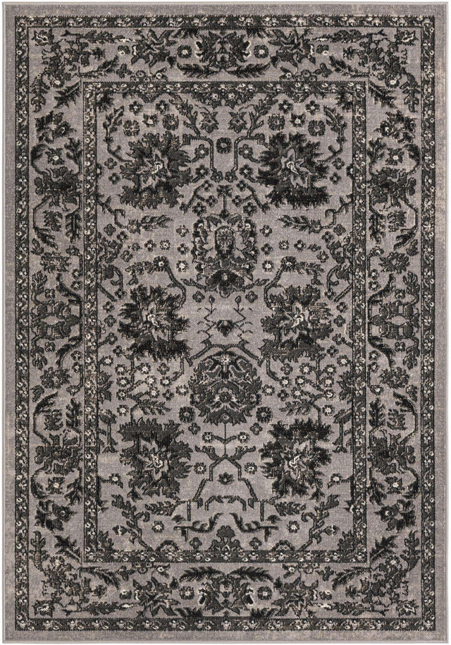 Light Gray 4' 1 x 6' 1 Lucerne Rectangle Area Rug 100% Polypropylene Traditional Classic Easy Clean Carpet for Kitchens, Living Rooms, Bedroom, Office for Sale at Rug Engine