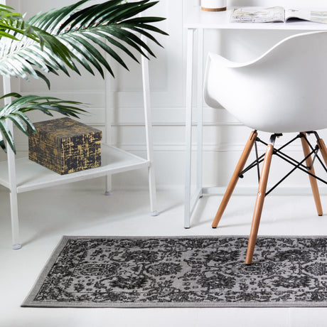 Light Gray 2' x 6' 1 Lucerne Runner Area Rug 100% Polypropylene Traditional Classic Easy Clean Carpet for Kitchens, Living Rooms, Bedroom, Office for Sale at Rug Engine
