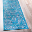 Blue 2' x 6' 1 Lucerne Runner Area Rug 100% Polypropylene Traditional Classic Easy Clean Carpet for Kitchens, Living Rooms, Bedroom, Office for Sale at Rug Engine