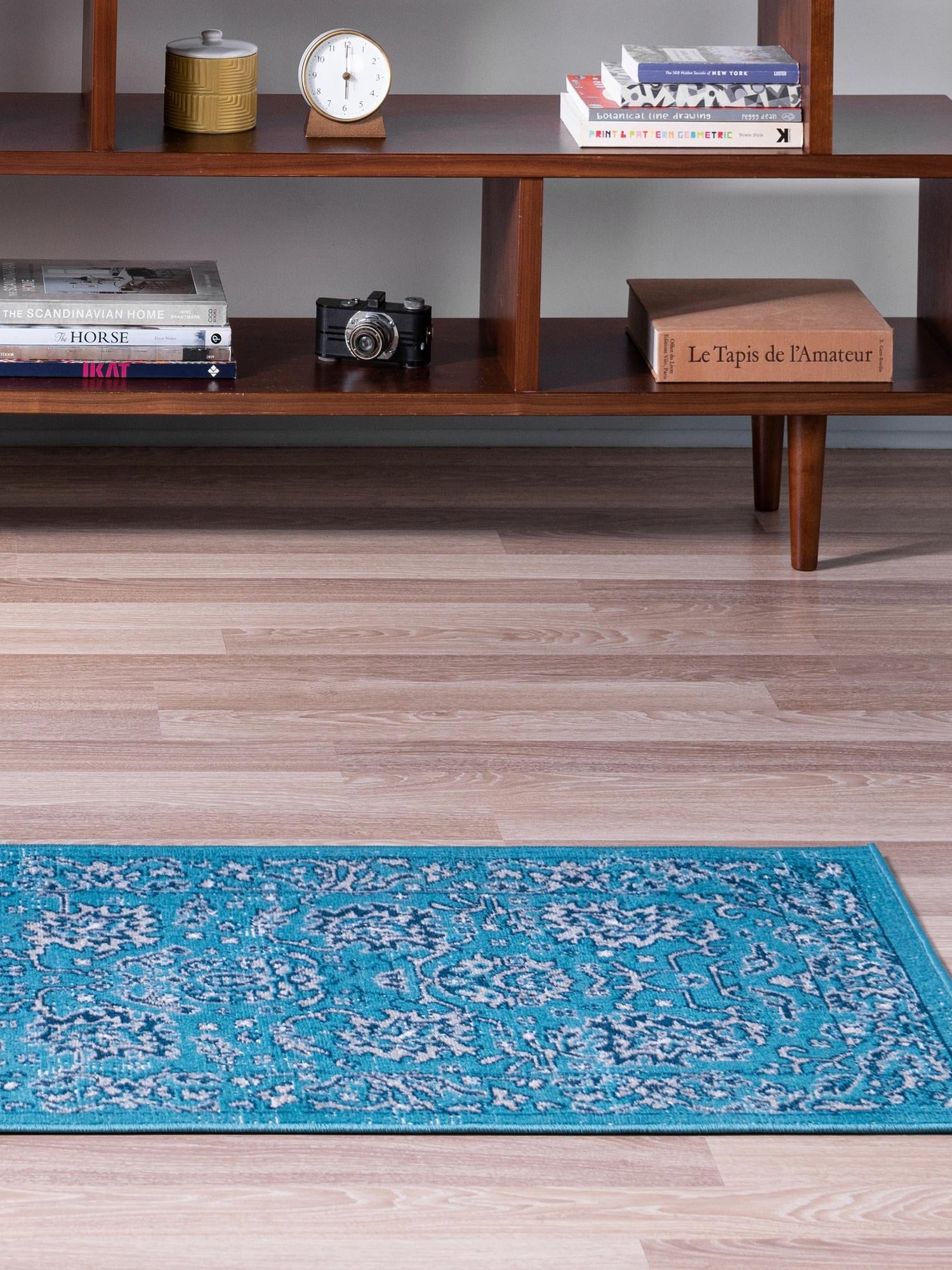 Blue 2' x 6' 1 Lucerne Runner Area Rug 100% Polypropylene Traditional Classic Easy Clean Carpet for Kitchens, Living Rooms, Bedroom, Office for Sale at Rug Engine