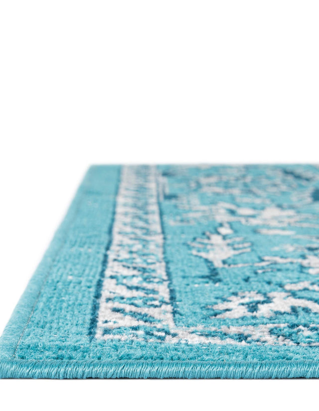 Blue 2' 7 x 10' Lucerne Runner Area Rug 100% Polypropylene Traditional Classic Easy Clean Carpet for Kitchens, Living Rooms, Bedroom, Office for Sale at Rug Engine