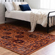 Orange 7' 10 x 10' Lucerne Rectangle Area Rug 100% Polypropylene Traditional Classic Easy Clean Carpet for Kitchens, Living Rooms, Bedroom, Office for Sale at Rug Engine