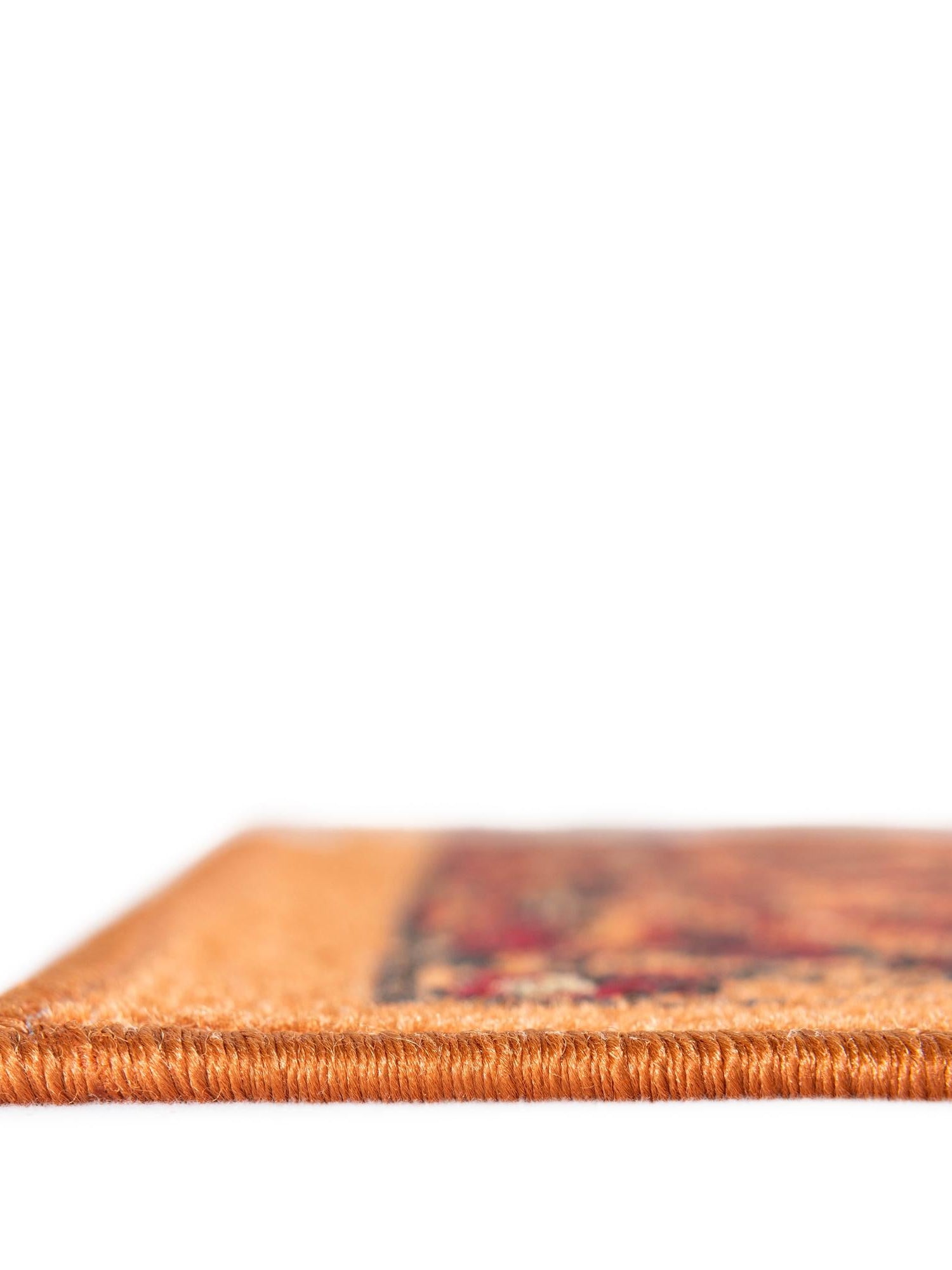 Orange 5' 3 x 8' Lucerne Rectangle Area Rug 100% Polypropylene Traditional Classic Easy Clean Carpet for Kitchens, Living Rooms, Bedroom, Office for Sale at Rug Engine