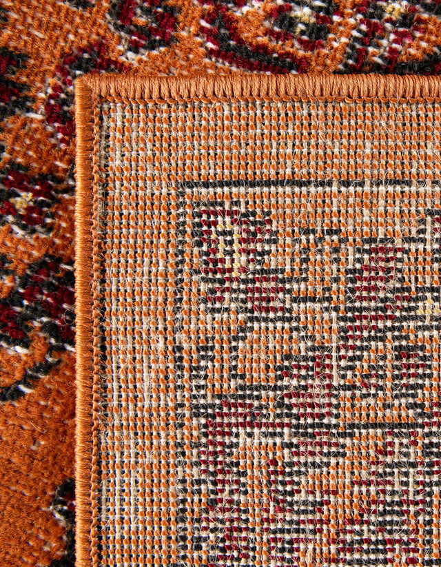 Orange 4' 1 x 6' 1 Lucerne Rectangle Area Rug 100% Polypropylene Traditional Classic Easy Clean Carpet for Kitchens, Living Rooms, Bedroom, Office for Sale at Rug Engine