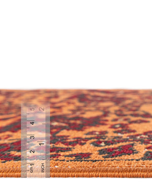 Orange 5' 3 x 5' 3 Lucerne Round Area Rug 100% Polypropylene Traditional Classic Easy Clean Carpet for Kitchens, Living Rooms, Bedroom, Office for Sale at Rug Engine