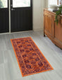 Orange 2' 7 x 10' Lucerne Runner Area Rug 100% Polypropylene Traditional Classic Easy Clean Carpet for Kitchens, Living Rooms, Bedroom, Office for Sale at Rug Engine