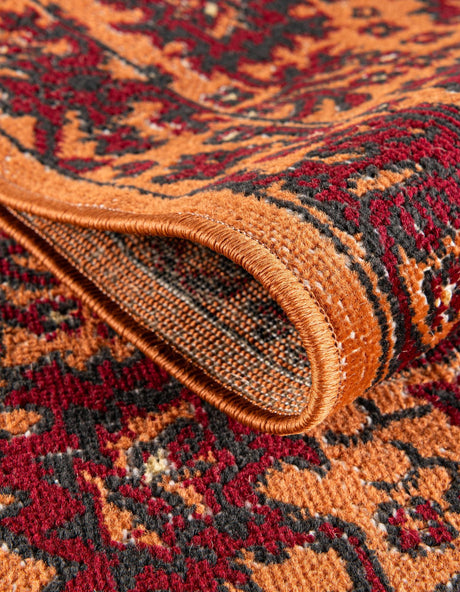 Orange 2' x 6' 1 Lucerne Runner Area Rug 100% Polypropylene Traditional Classic Easy Clean Carpet for Kitchens, Living Rooms, Bedroom, Office for Sale at Rug Engine