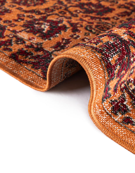 Orange 2' x 6' 1 Lucerne Runner Area Rug 100% Polypropylene Traditional Classic Easy Clean Carpet for Kitchens, Living Rooms, Bedroom, Office for Sale at Rug Engine