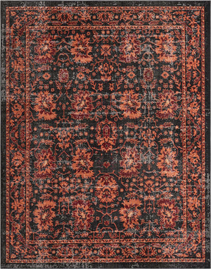 Black 7' 10 x 10' Lucerne Rectangle Area Rug 100% Polypropylene Traditional Classic Easy Clean Carpet for Kitchens, Living Rooms, Bedroom, Office for Sale at Rug Engine