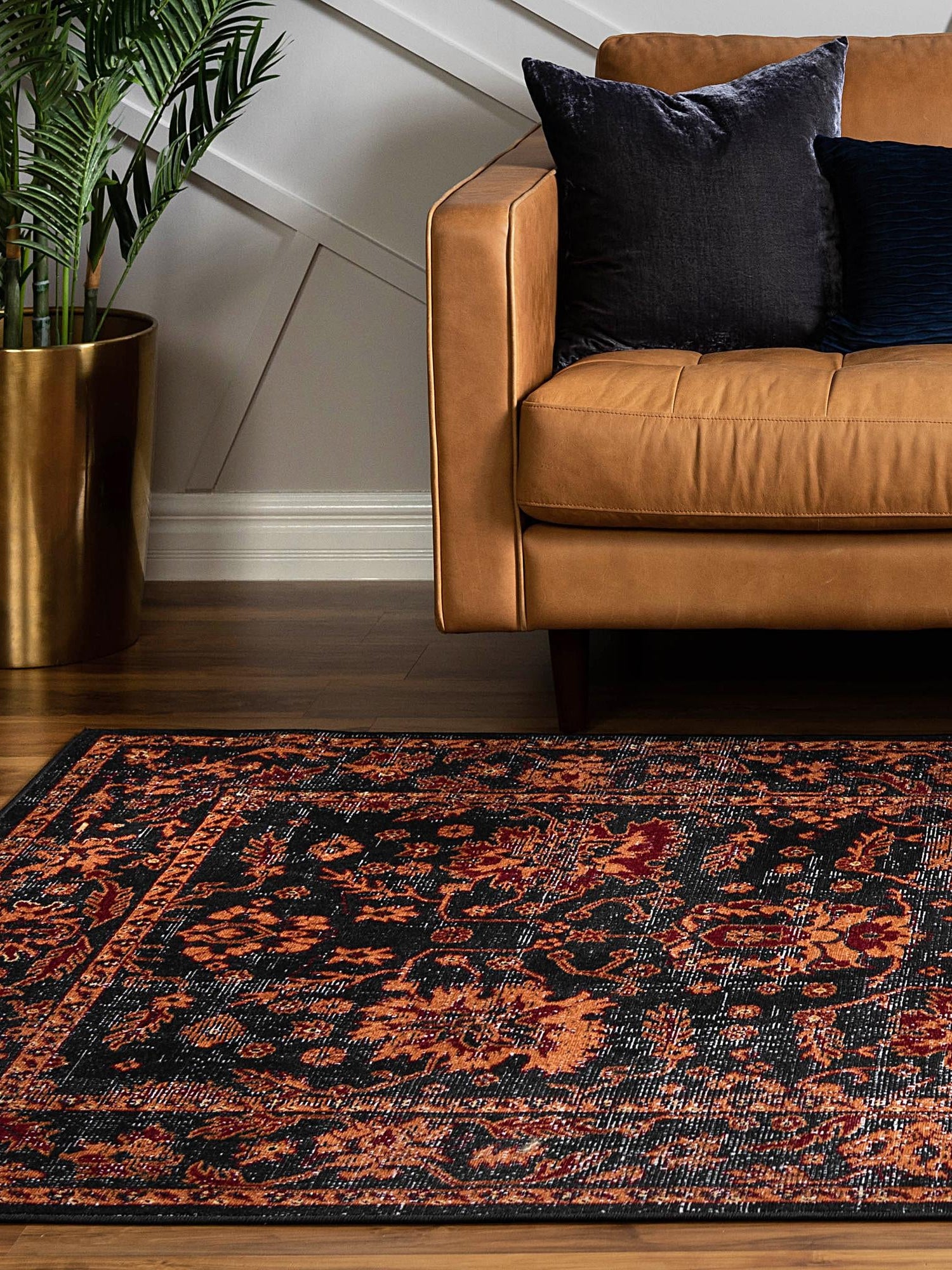 Black 2' x 3' 1 Lucerne Rectangle Area Rug 100% Polypropylene Traditional Classic Easy Clean Carpet for Kitchens, Living Rooms, Bedroom, Office for Sale at Rug Engine