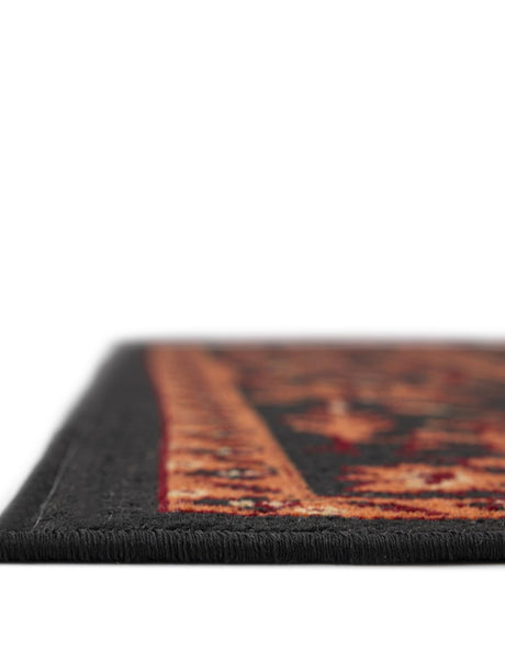 Black 2' x 3' 1 Lucerne Rectangle Area Rug 100% Polypropylene Traditional Classic Easy Clean Carpet for Kitchens, Living Rooms, Bedroom, Office for Sale at Rug Engine