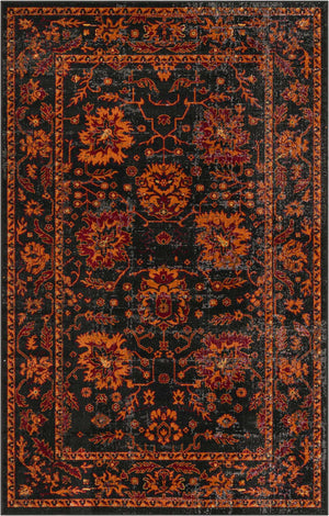 Black 5' 3 x 8' Lucerne Rectangle Area Rug 100% Polypropylene Traditional Classic Easy Clean Carpet for Kitchens, Living Rooms, Bedroom, Office for Sale at Rug Engine