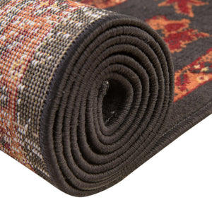 Black 5' 3 x 5' 3 Lucerne Round Area Rug 100% Polypropylene Traditional Classic Easy Clean Carpet for Kitchens, Living Rooms, Bedroom, Office for Sale at Rug Engine