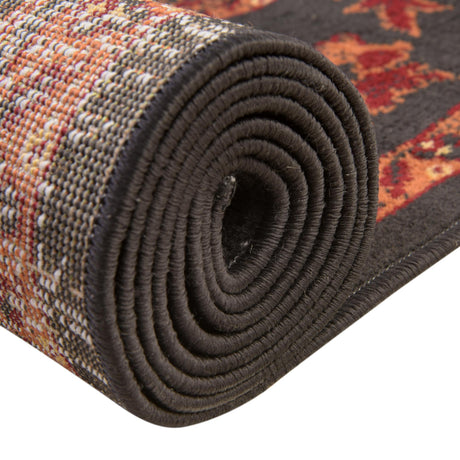 Black 5' 3 x 5' 3 Lucerne Round Area Rug 100% Polypropylene Traditional Classic Easy Clean Carpet for Kitchens, Living Rooms, Bedroom, Office for Sale at Rug Engine