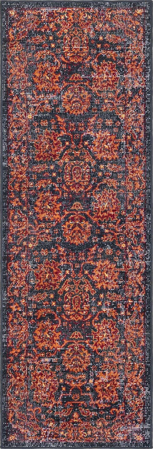 Black 2' x 6' 1 Lucerne Runner Area Rug 100% Polypropylene Traditional Classic Easy Clean Carpet for Kitchens, Living Rooms, Bedroom, Office for Sale at Rug Engine
