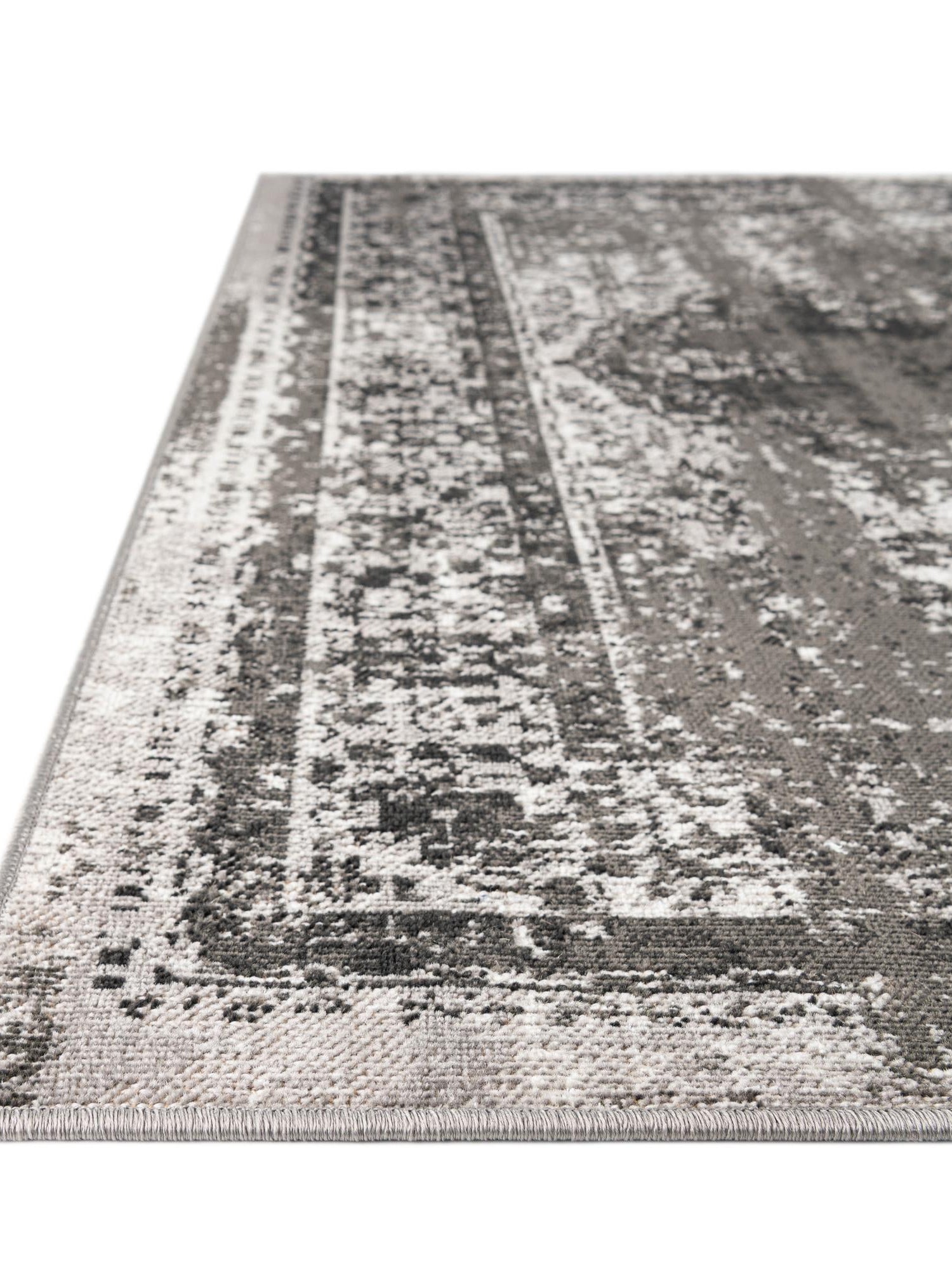 Gray 7' 10 x 10' Lucerne Rectangle Area Rug 100% Polypropylene Traditional Classic Easy Clean Carpet for Kitchens, Living Rooms, Bedroom, Office for Sale at Rug Engine