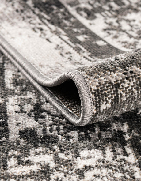 Gray 5' 3 x 5' 3 Lucerne Round Area Rug 100% Polypropylene Traditional Classic Easy Clean Carpet for Kitchens, Living Rooms, Bedroom, Office for Sale at Rug Engine